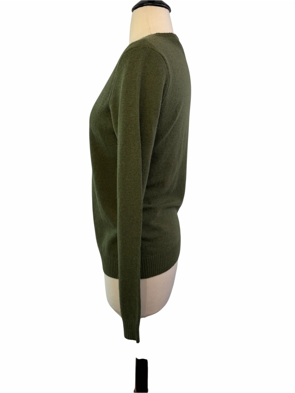 Ralph Lauren Sport Olive V-Neck Merino Wool Sweater Polo Horse Med - Picture 9 of 13